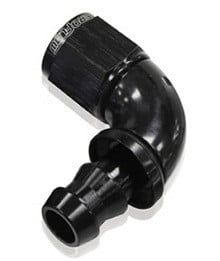 510 Series Full Flow Tight Radius Push Lock 90° Hose End -10AN (Black)