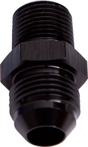 NPT to Straight Male Flare Adapter 3/8" to -10AN (Black)