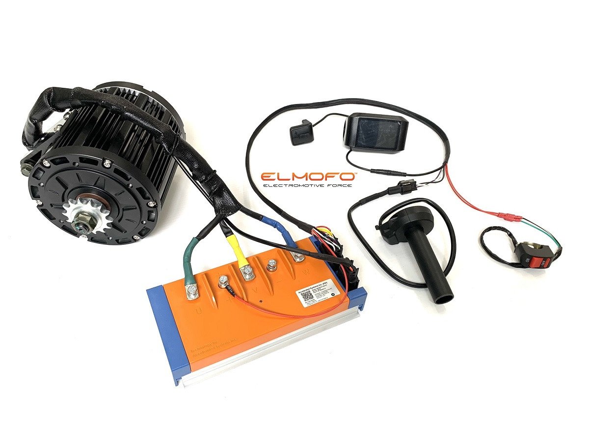 ELMOFO EMX Motor, Controller, Display, Throttle & Loom Kit