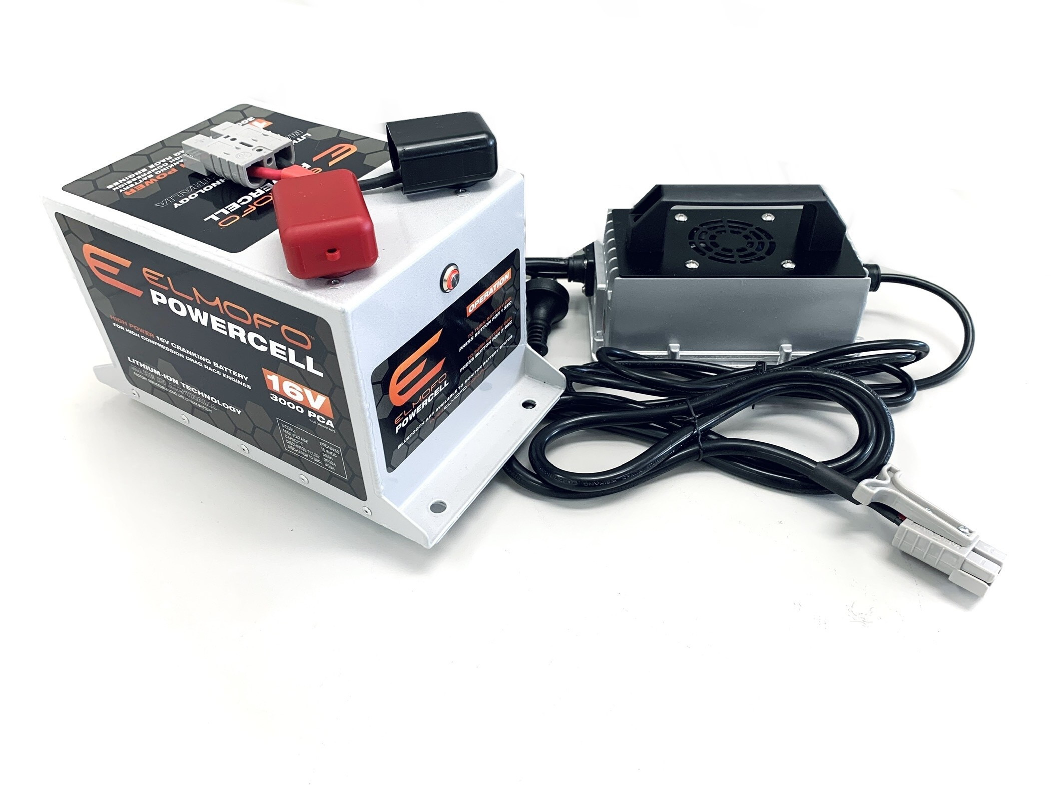 ELMOFO 16V Lithium Drag Race Cranking Battery & Charger