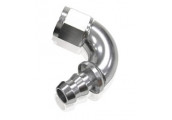 510 Series Full Flow Tight Radius Push Lock 120° Hose End -10AN (Silver)