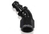 510 Series Full Flow Tight Radius Push Lock 45° Hose End -10AN (Black)