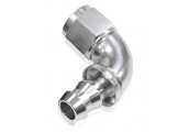 510 Series Full Flow Tight Radius Push Lock 90° Hose End -10AN (Silver)