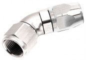 550 Series Cutter One-Piece Full Flow Swivel 45° Hose End -10AN (Silver)