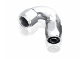 550 Series Cutter One-Piece Full Flow Swivel 120° Hose End -10AN (Silver)