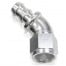 510 Series Full Flow Tight Radius Push Lock 45° Hose End -10AN (Silver)