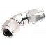 550 Series Cutter One-Piece Full Flow Swivel 45° Hose End -10AN (Silver)